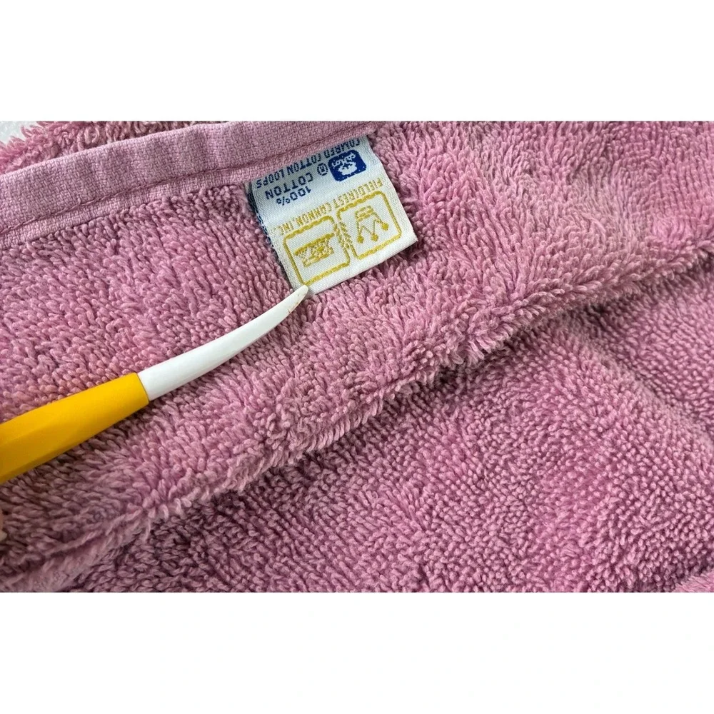Vintage Fieldcrest Cannon Mauve Pink Cotton Towel Set 4 Bath 2 Hand Towels